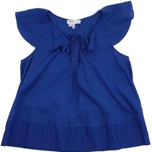 See By Chloe - Blue Cotton Ruffle Top *BRAND NEW never worn but no tag* 2